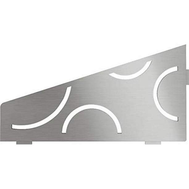 Brushed Stainless Steel Curve Design Quadrilat Corner Shelf-E SES3D6EB